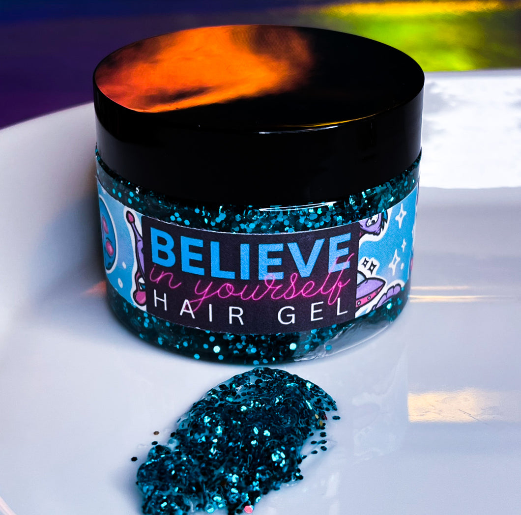 Comet Teal- Glittered Hair Gel